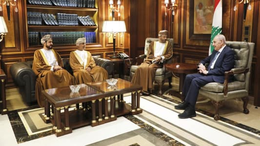 Berri broaches situation, bilateral relations with Omani Foreign Minister