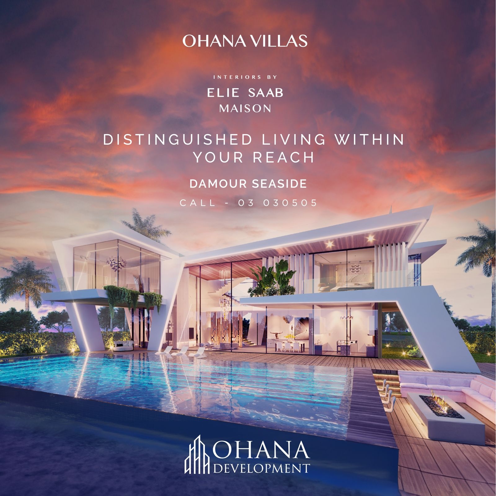 Ohana development launches premium sea-view villas in Lebanon with interiors furnished by Elie Saab Maison
