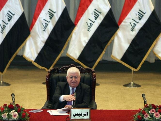 Iraqi President Fouad Massoum speaking in Paris: Iraq is facing one of the worst forms of terrorism