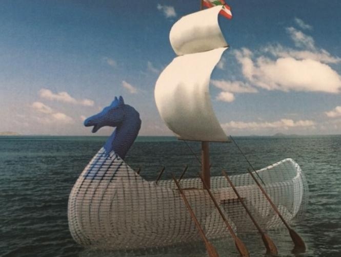 بالصور: سفينة فينيقيّة غريبة على شاطئ جبيل 