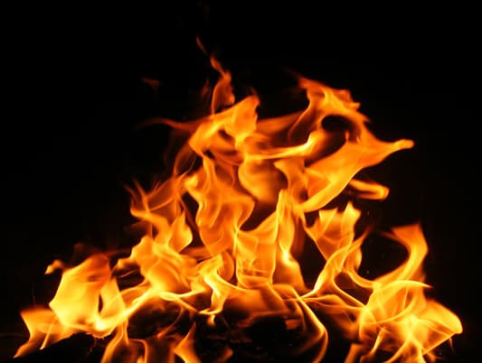حريق في خراج بلدة باريش