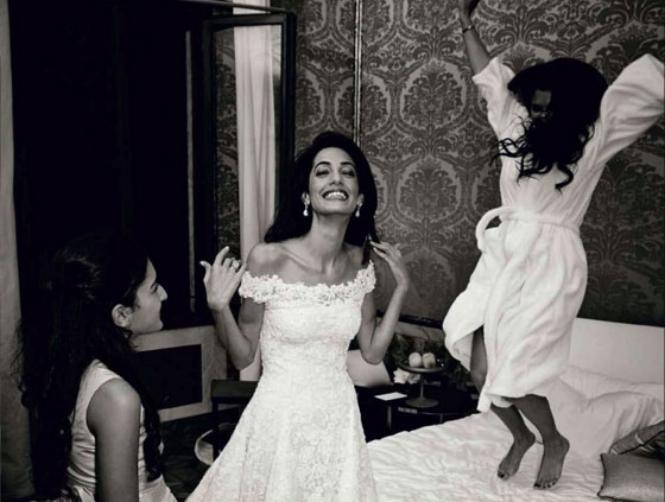 إليكم صور عرس كلوني وعلم الدين