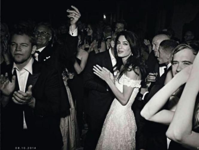 إليكم صور عرس كلوني وعلم الدين