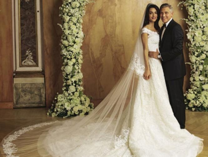 إليكم صور عرس كلوني وعلم الدين