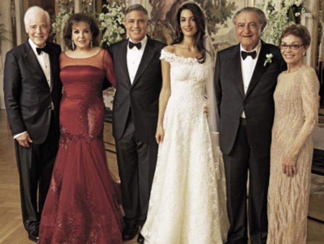 إليكم صور عرس كلوني وعلم الدين