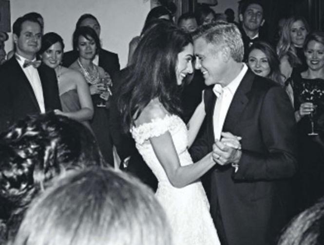 إليكم صور عرس كلوني وعلم الدين