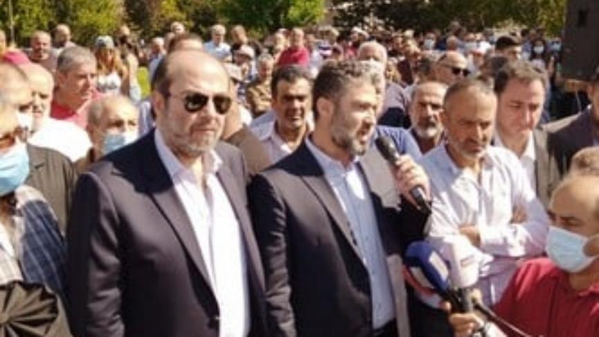 اعتصام في زحلة بدعوة من عقيص والمعلوف