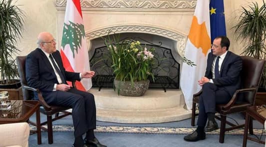 Cypriot President welcomes Mikati, reaffirms EU support for Lebanon in all fields