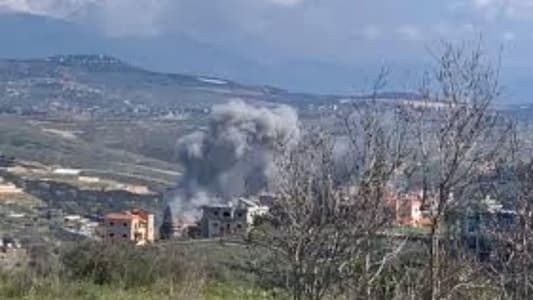 NNA: An Israeli aircraft carried out two raids targeting Kounine in Bint Jbeil district