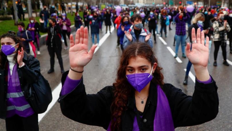 Thousands of women protest in Spain demanding equal rights