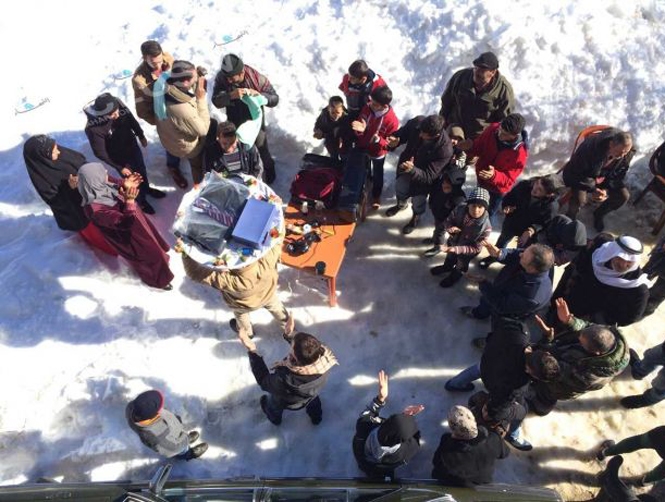 بالصور: دبكة على الثلج... والف مبروك!