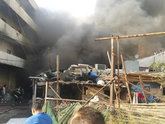 بالصور: حريق في تل الزعتر-الدكوانة