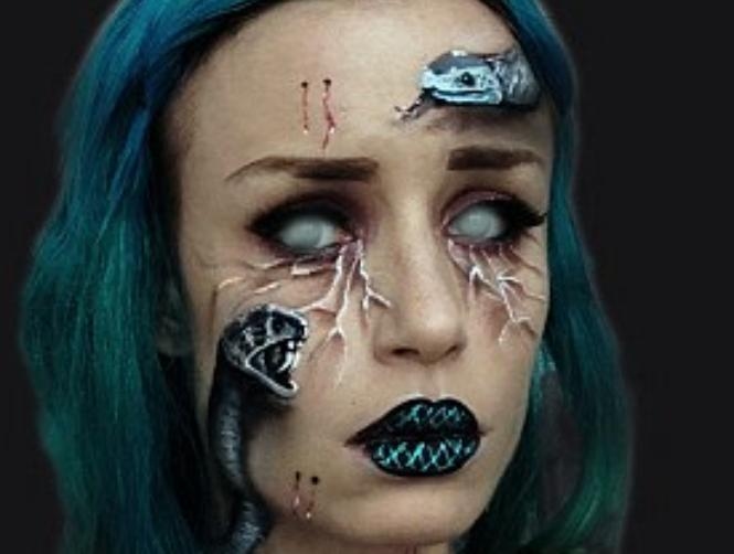 Footage: Make-Up Artist Turns Herself into Monsters, Aliens