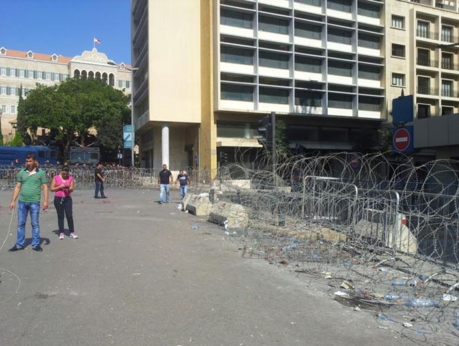Footage: Riad al-Solh Square Following Yesterday's Clashes