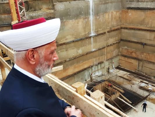 دريان تفقد موقع بناء مسجد الامام الشافعي في الصنائع
