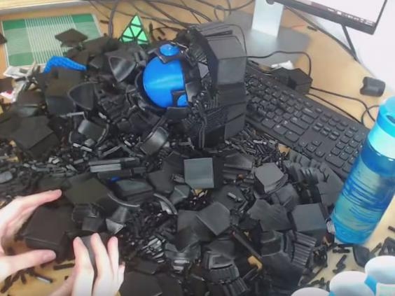 Watch World's Biggest Rubik's Cube Disintegrate into Pieces