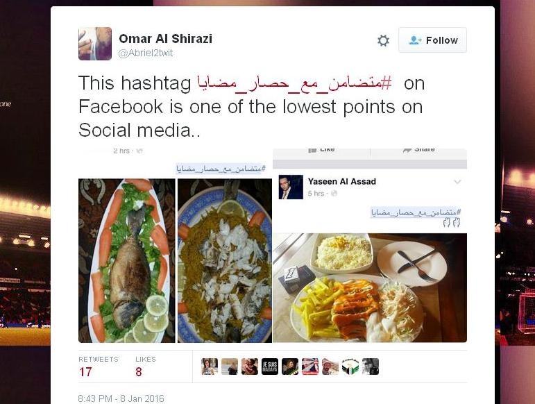 Assad Supporters Trolling Starving Syrians with Dinner Tweets