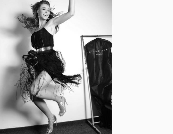 بالصورة: أنابيلا هلال تقفز في كواليس "ديو المشاهير"