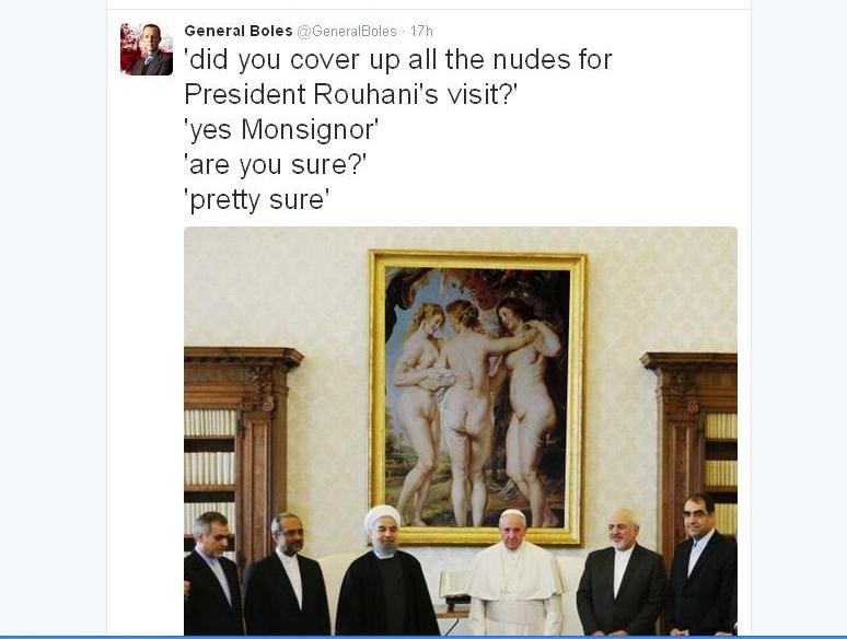 Italy Covers Up Nude Statues for Iran President Rouhani's Visit