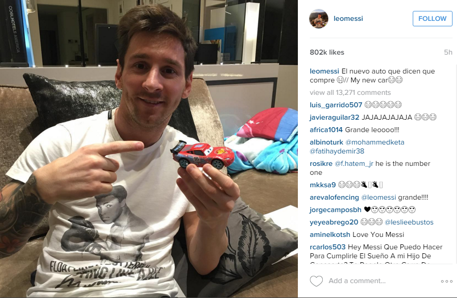 Messi Shows off 'New Car' after €32m Ferrari Auction