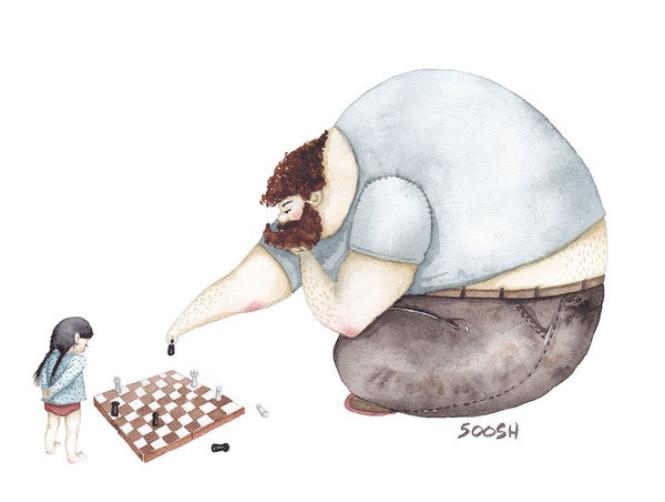 Artist Illustartes The Kind Of Father She Wishes She’d Had