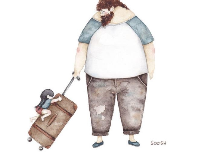 Artist Illustartes The Kind Of Father She Wishes She’d Had