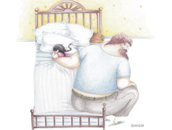 Artist Illustartes The Kind Of Father She Wishes She’d Had