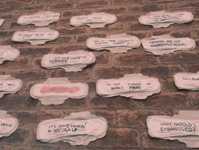 Students Stick Sanitary Pads on University Walls Over Period Taboo