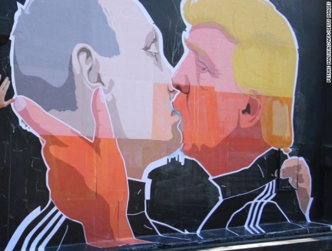 Mural of Trump and Putin Kissing Sparks International Attention
