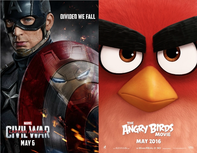 Angry Birds يفشل أمام Captain America