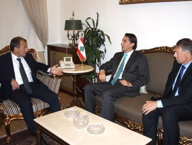 باسيل استقبل مساعد وزير الخارجية الأميركية لشؤون الطاقة والنفط والغاز آموس هوكشتاين يرافقه القائم بأعمال السفارة الأميركية في لبنان السفير ريتشارد جونز