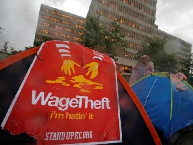 Workers protest at McDonald's shareholder meeting for second day