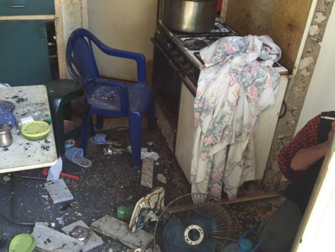 بالصورة: انفجار قارورة غاز في منزل يوسف ابو ضرغم في بعقلين والاضرار اقتصرت على الماديات