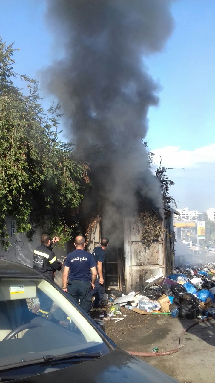 بالصور: احتراق مستوصف