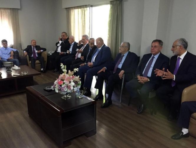 السنيورة التقى مهنئين بالأضحى