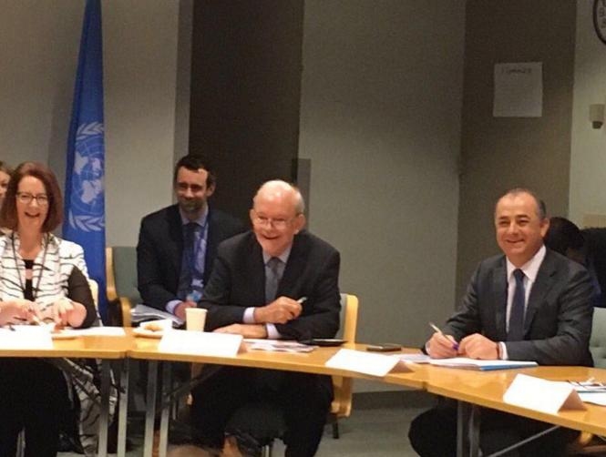 Bou Saab holds meetings on sidelines of Refugee, Migration Summit in New York 