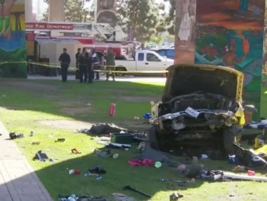 Truck Falls from the Sky, Crushes Four People in San Diego