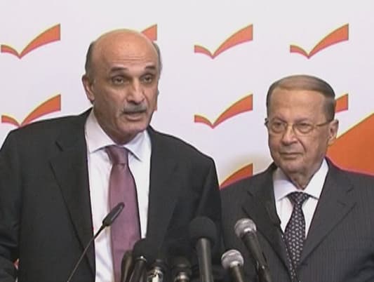 Lebanese Forces Leader Samir Geagea is currently holding talks with presidential candidate MP Michel Aoun in Rabieh