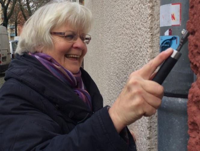 70-Year-Old Woman Uses Spray Paint to Turn Swastikas into Hearts