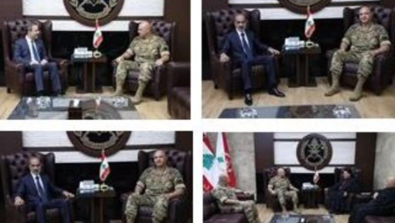 Army chief meets MPs, Tyre Maronite Archbishop