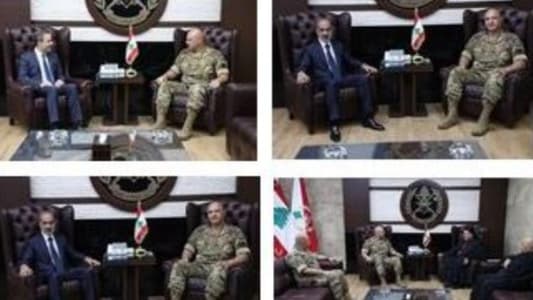 Army chief meets MPs, Tyre Maronite Archbishop