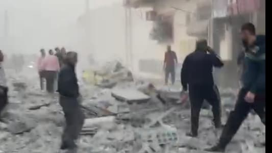 The explosions near Damascus were the result of an Israeli airstrike on a residential building