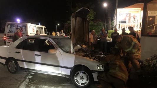 بالصّور: حريق داخل سيّارة