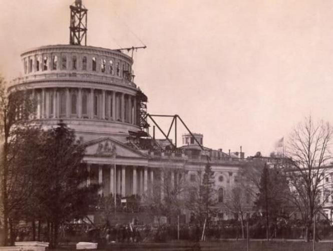 A Half Completed Building and a Rare Photograph from Abraham Lincoln's First Inauguration
