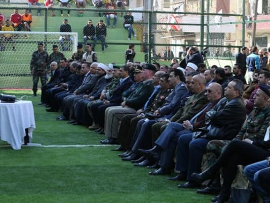حفل افتتاح ملعب كرة قدم في طرابلس