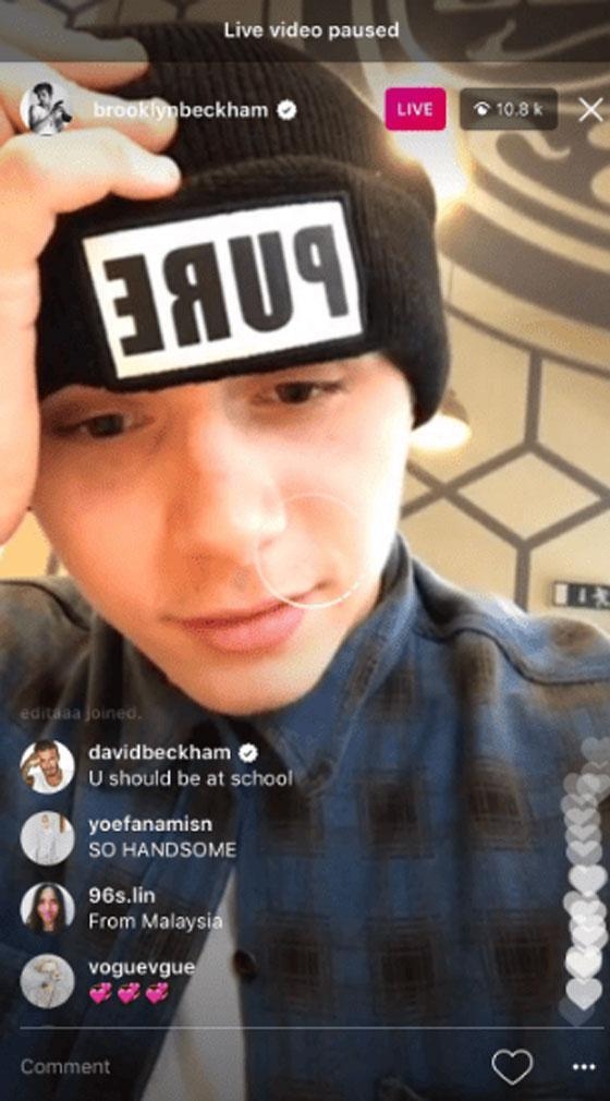 David Beckham Trolls His Son's Instagram Live in the Most Dad Way Ever