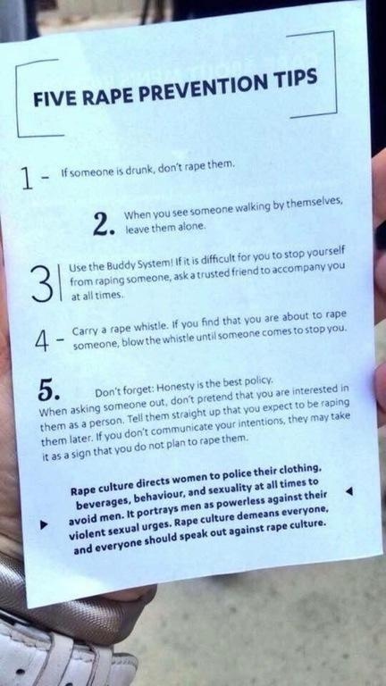 The Rape Prevention Tips That Are Going Viral for All the Right Reasons