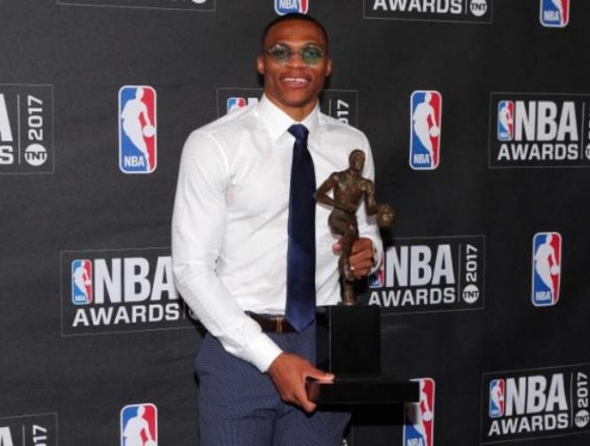 Thunder's Westbrook named MVP after historic season