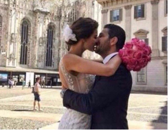 بالصورة: الظهور الأول لوسام بعد زواجه من ريم