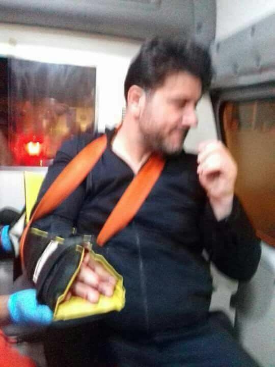 بالصور: إصابة ملحم زين في حادث سير مروّع...